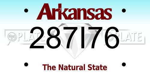 287I76 Arkansas License Plate