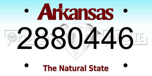 2880446 Arkansas License Plate