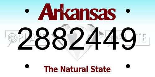 2882449 Arkansas License Plate