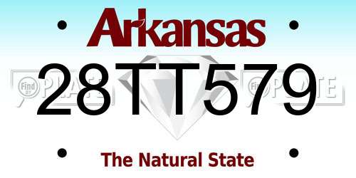 28TT579 Arkansas License Plate