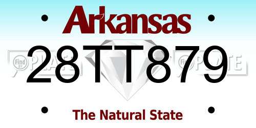 28TT879 Arkansas License Plate