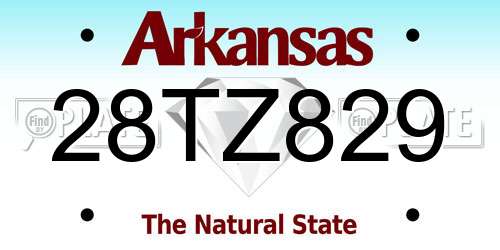 28TZ829 Arkansas License Plate