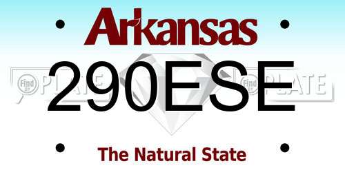 290ESE Arkansas License Plate