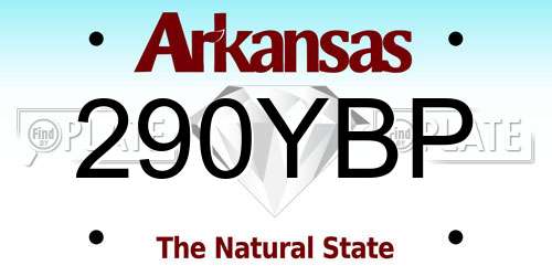 290YBP Arkansas License Plate