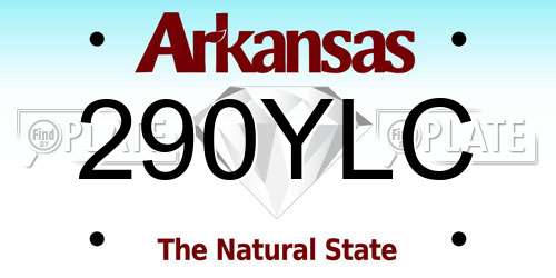 290YLC Arkansas License Plate