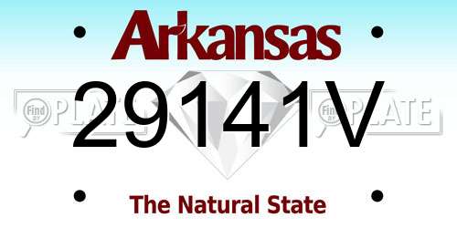 29141V Arkansas License Plate