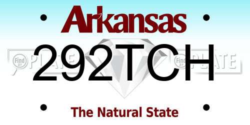 292TCH Arkansas License Plate
