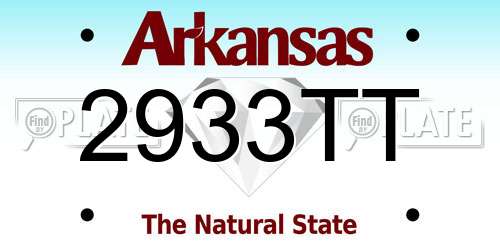 2933TT Arkansas License Plate
