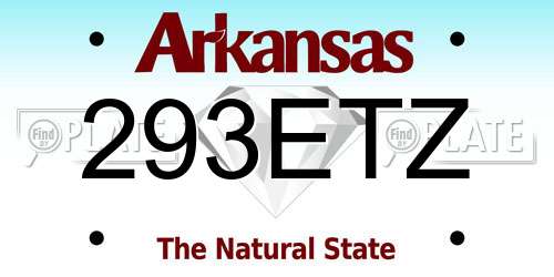 293ETZ Arkansas License Plate