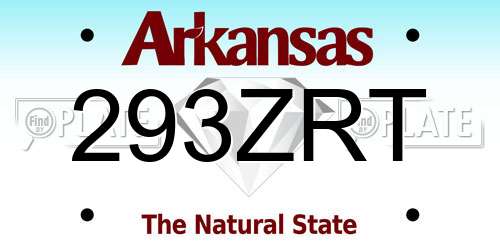 293ZRT Arkansas License Plate