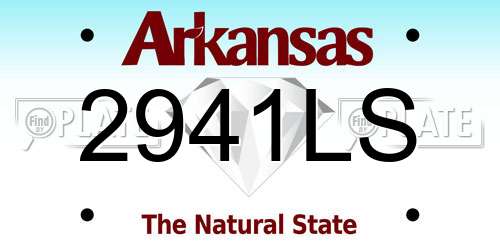 2941LS Arkansas License Plate
