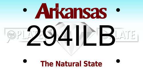 294ILB Arkansas License Plate