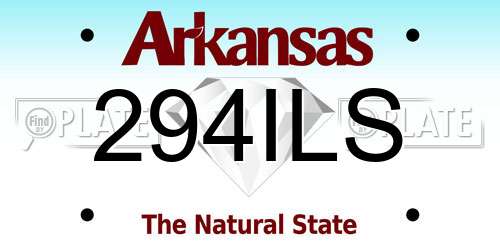 294ILS Arkansas License Plate