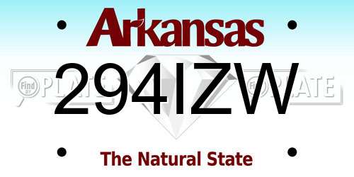 294IZW Arkansas License Plate