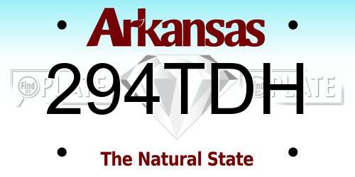 294TDH Arkansas License Plate