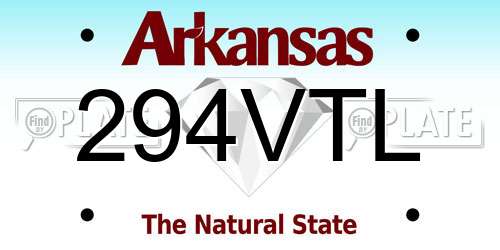 294VTL Arkansas License Plate