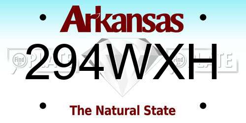 294WXH Arkansas License Plate