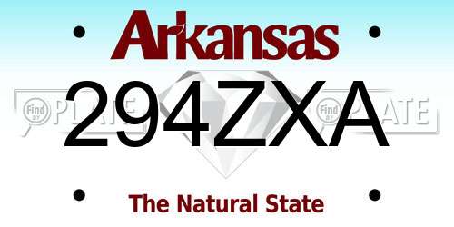 294ZXA Arkansas License Plate