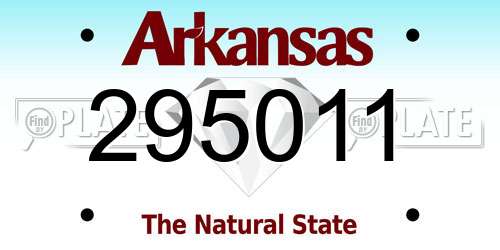 295011 Arkansas License Plate