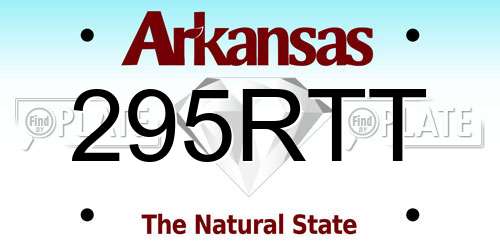 295RTT Arkansas License Plate