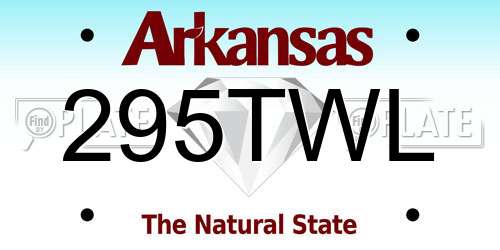295TWL Arkansas License Plate
