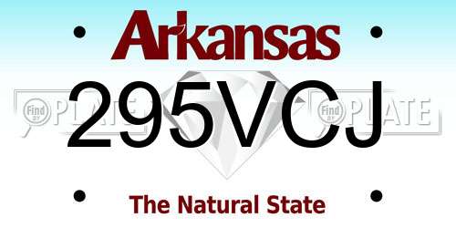 295VCJ Arkansas License Plate