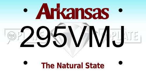 295VMJ Arkansas License Plate