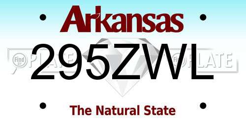 295ZWL Arkansas License Plate
