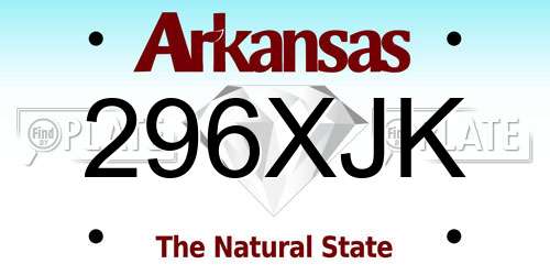 296XJK Arkansas License Plate