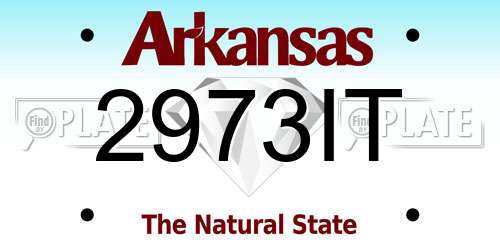 2973IT Arkansas License Plate