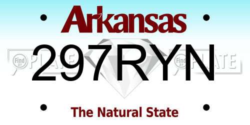 297RYN Arkansas License Plate