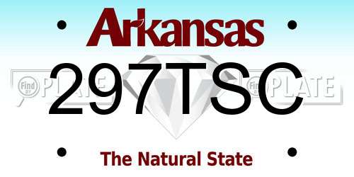 297TSC Arkansas License Plate