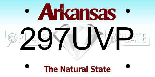 297UVP Arkansas License Plate