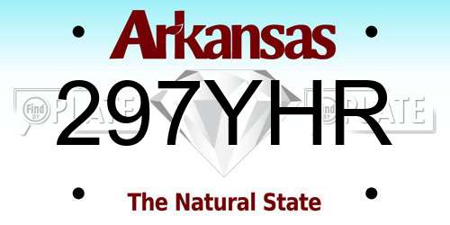 297YHR Arkansas License Plate