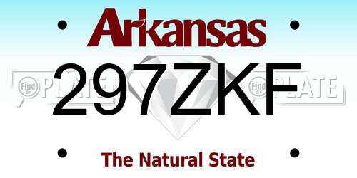 297ZKF Arkansas License Plate