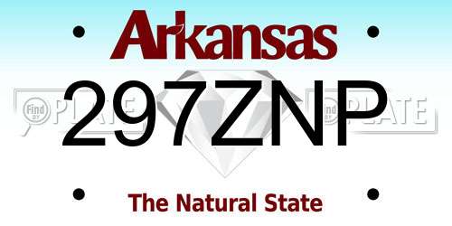 297ZNP Arkansas License Plate