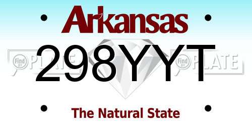 298YYT Arkansas License Plate