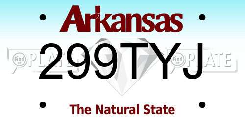 299TYJ Arkansas License Plate
