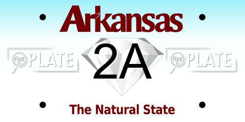 2A Arkansas License Plate