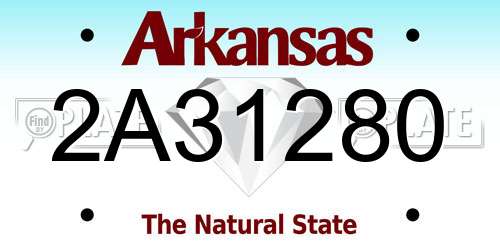 2A31280 Arkansas License Plate
