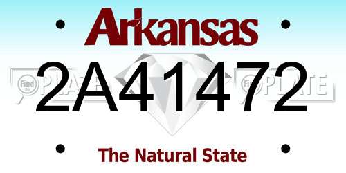 2A41472 Arkansas License Plate