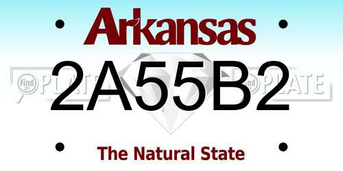 2A55B2 Arkansas License Plate
