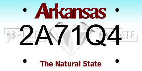 2A71Q4 Arkansas License Plate