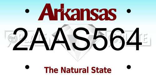 2AAS564 Arkansas License Plate