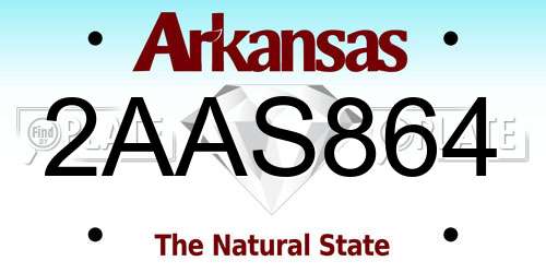 2AAS864 Arkansas License Plate