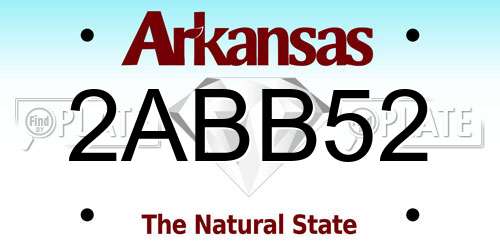 2ABB52 Arkansas License Plate