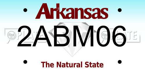 2ABM06 Arkansas License Plate