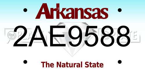 2AE9588 Arkansas License Plate