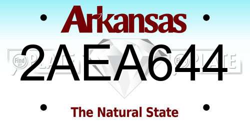 2AEA644 Arkansas License Plate