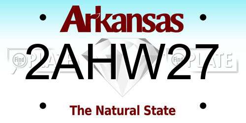 2AHW27 Arkansas License Plate